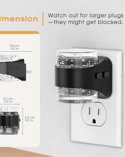 Briignite LED Night Light Plug into Wall, Dimmable Night Light with Bubble Design 3000K Warm & 5 Brightness Levels, Dusk to Dawn Sensor Nightlights for Kids Room, Nursery, Hallway, Bathroom, Bedroom