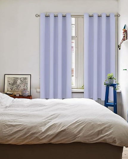 BGment Room Darkening Curtains 63 Inches Long - Grommet Thermal Insulated Drapes Window Treatment Curtains for Bedroom, 2 Panels, 52 x 63 Inch, Lavander