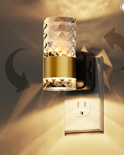 L LOHAS LED Night Light, Modern Night Lights Plug into Wall, 3000K Soft Warm 0-100LM Adjustable Night Lights,Automatic Nightlights Plug in with Dusk to Dawn Sensor for Rooms Bathroom Hallway Decor