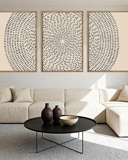 ANHUIB Jesus Wall Art 16x24 Inch Jesus Feeds The 5000 Canvas Wall Art Set of 3 Framed Christian Wall Decor Modern Abstract Art Print for Living Room Bedroom Office