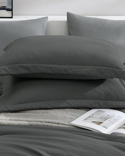 WRENSONGE Full Size Comforter Sets- 7 Pieces Soft Bed in a Bag with Fitted Sheet, Flat Sheet, 2 Pillow Shams, 2 Pillowcases, Warm Bedding Sets for All Season