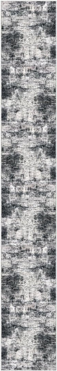 IOHOUZE Abstract Runner Rug 3x20 Ft Extra Long Washable Runners for Hallways, Non Slip Kitchen Runner Printed Faux Wool Entryway Runner Indoor, Modern Abstract Floor Carpet for Hall Stair, Black Grey