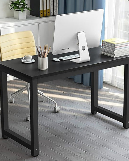 Tribesigns Computer Desk, 47 inch Modern Simple Office Desk Computer Table Study Writing Desk for Home Office, Black