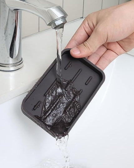 Silicone Kitchen Sink Organizer Tray for Multiple Usage,Easy Clean Sponges Holder for Kitchen Bathroom Counter or Sink,Dish Soap Dispenser,Scrubber,Bottle,Cup Coffee 4.9”x 3.2”