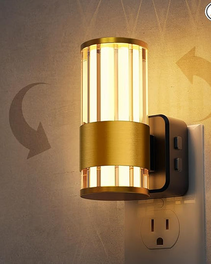 L LOHAS LED Night Light, Automatic Night Lights Plug into Wall, 0-100LM Adjustable Brightness LED Night Light, Dimmable Night Lights Plug in with Auto Light Sensor, for Bedroom Hallway Home Decor