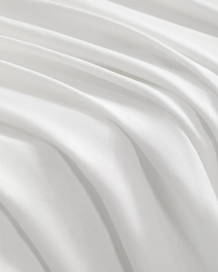 NTBAY Twin Comforter Set with Sheets, 5 Pieces Soft and Breathable Twin Bedding Set, Twin Bed in a Bag, Down Alternative Comforter Set Solid Color All Season, Kids Bedding Set, White