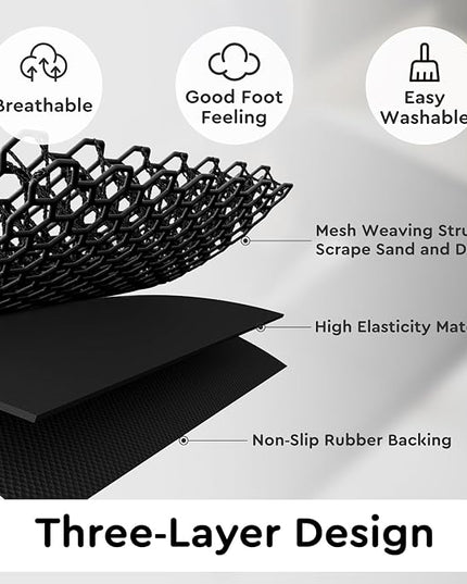 tchdio Front Door Mat Outside Entrance, Dirt Trapper 17"x29" Doormat-Entrance Welcome Matt Durable, Heavy Duty Entry Mat Non Slip Rubber Mats for Outside Stain Resist Door Mats for Entryway Grey