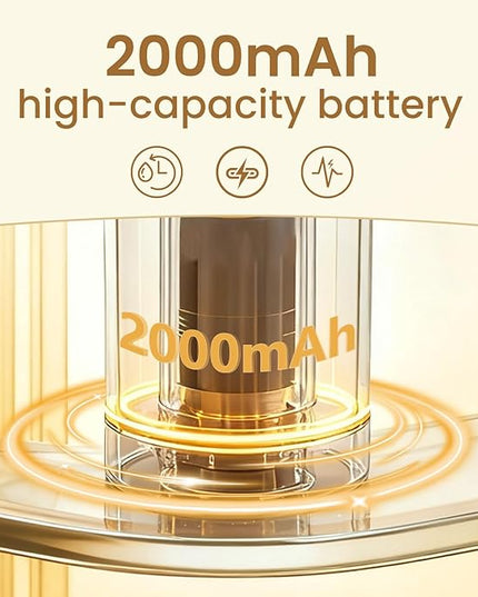 Waterless Essential Oil Nebulizing Portable Wireless Diffuser, Premium Glass and Solid Wood Aroma Diffuser for Home Office Bedroom Car, Elegant Gift Packaging with Essential Oil 10ml (Orange)