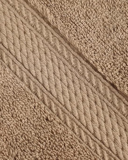 Superior Egyptian Cotton Pile Face Towel/Washcloth Set of 6, Ultra Soft Luxury Towels, Thick Plush Essentials, Absorbent Heavyweight, Guest Bath, Hotel, Spa, Home Bathroom, Shower Basics, Latte