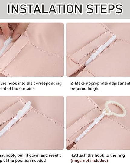 DONREN Baby Pink 60 inch Wide Pinch Pleated Blackout Curtains with Hooks - 102 inch Length Room Darkening Thermal Insulated Window Curtain Panels for Patio Sliding Glass Door,Pack of 2