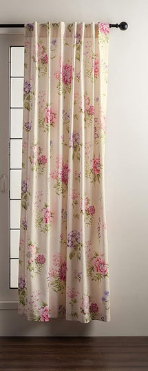 Maison d' Hermine Curtains for Living Room 100% Cotton 96 inch Length Two Panels Light Filtering Curtains for Bedroom Windows with Rod and Loop Pockets Drapes (Swyncombe Fuchsia, 50" W x 96" L)