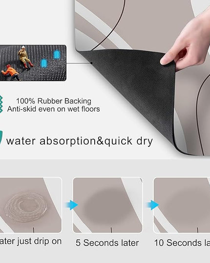 Golener Bar Mat Spill Mat,Counter Protector Absorbent Coffee Maker Spill Mat Under Espresso Maker rug,Heat Resistant Tamping Mat Protects Against Spills Water Proof Kitchen Decor,Use as Cup Mat