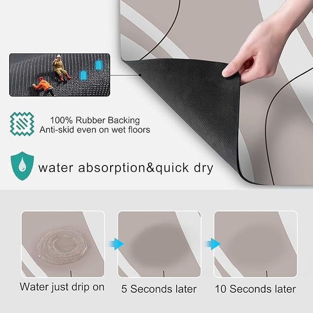 Golener Thick Mat for Coffee Maker,Water Collection Coffee Mat，No-Slip Mats for Small Appliances - Coffee Makers, Blenders, Stand Mixers,Juice Machine,etc, 23"x15"