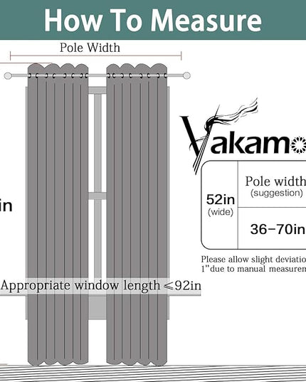 Yakamok Burnt Orange Blackout Curtains with Grommet Orange Room Darkening Thermal Insulated Curtain Set of 2 Drapes for Bedroom Living Room, 52W x 96L,2 Panels
