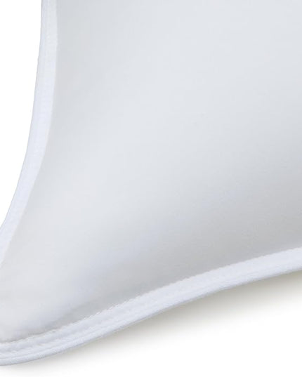 Amazon Basics Down Alternative Pillow for Back Side Sleepers, Medium Density, Standard Size, 26" x 20", 2-Pack, White