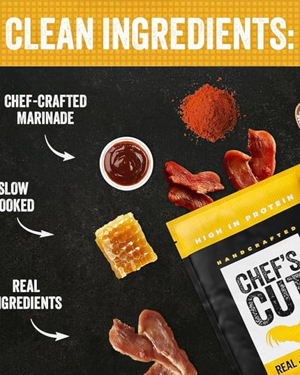 Chef's Cut Real Smoked Chicken Breast Honey Barbecue Jerky, 14 Ounce