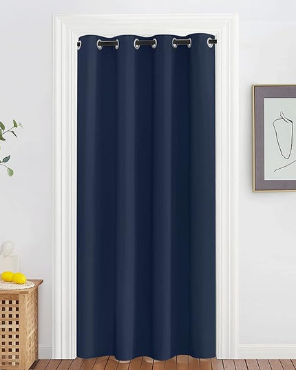 NICETOWN Bedroom Curtain 78 inch Length - Grommet Privacy Window Curtain & Drape Light Blocking Sound Reducing Window Treatments for Living Room (Navy, 1 Panel, W52 x L78)
