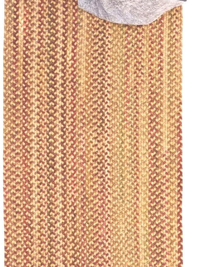 Capel American Heritage Harvest Gold 2' 0" X 8' 0" Runner Oval Braided Rug