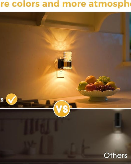 L LOHAS LED Night Light, Night Lights Plug into Wall, 10-Color RGB Change Nightlights,10/50/100LM Adjustable Automatic Nightlights Plug in with Dusk to Dawn Sensor for Room Bathroom Hallway