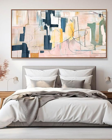 Abstract Wall Decor Modern Oversized Wall Art Black Line Wall Poster Printing 36"x70" Wall Decorations for Bedroom Office