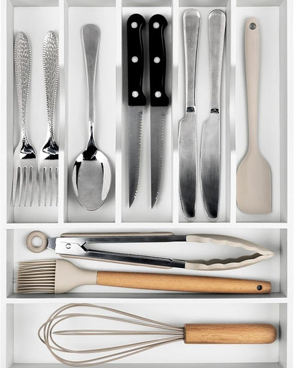 Kitchen Silverware Drawer Organizer and Storage Deep Cookware Utensil Cutlery Rack Office Drawer Organizer Tray Amazon Basics Kitchen Home Gadgets Rv Storage Solutions Wedding Registry Must Haves 2025