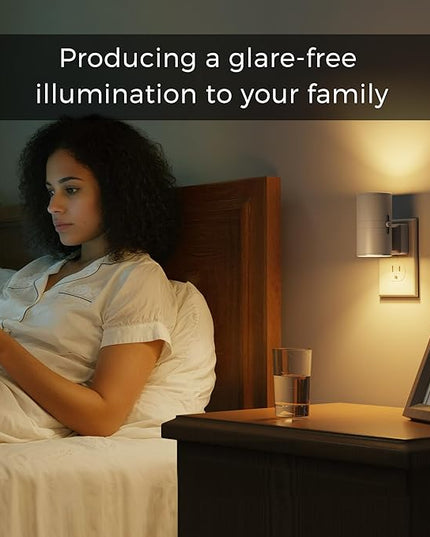 L LOHAS LED Night Light Plug in, 2 Pack, Night Lights Plug into Wall, Light Sensor, Cement Gray Housing, Soft White Nightlight, 3000K 100LM Dimmable Nightlights for Hallway Bedroom Stairway