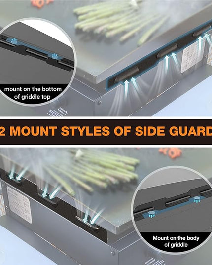 Wind Guards for Blackstone 28" Griddle, MeWeBlue Blackstone Accessories Fit for Grill, MeWeBlue 5016 Magnetic Stainless Steel Wind Screens Protect Flame Hold Heat, Compatible with Hood