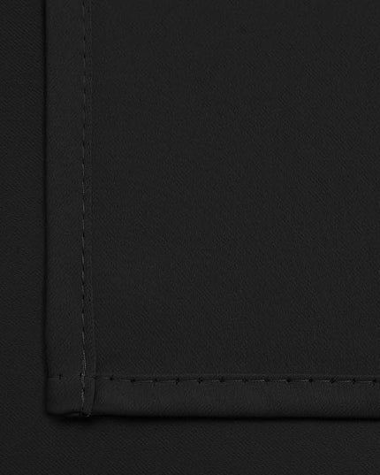 Yakamok Blackout Curtains for Bedroom - Grommet Thermal Insulated Room Darkening Curtains for Living Room, Set of 2 Panels (52 x 54Inch, Black)