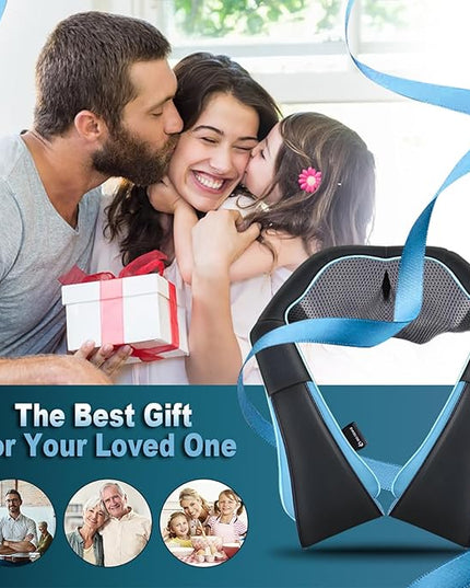 Mo Cuishle Shiatsu Back Shoulder and Neck Massager with Heat, Electric Deep Tissue 4D Kneading Massage, Best Gifts for Women Men Mom Dad, Fathers Day, Mothers Day, Christmas Gifts