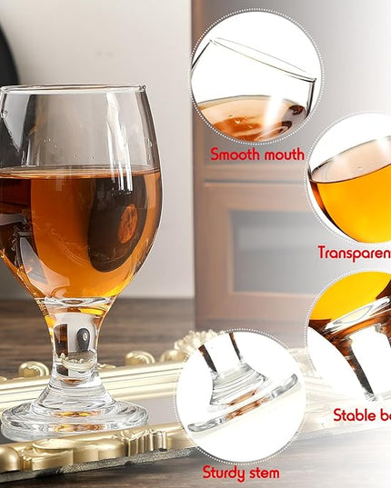 Patelai Set of 48 Clear Glasses 13.5 oz Water Goblet Glass Stemmed Water Glasses for Juice Wine Beer Tea Milk Cold Beverages Drinks Dishwasher Safe
