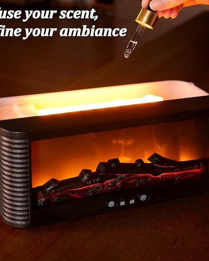 Essential Oil Diffuser for Home, Bedroom Humidifiers, Air Scent Aroma Aromatherapy Ultrasonic Humidifier Machine Timer Small Mini difusor de Aromas para casa Living Room Office Decor Gifts Fireplace
