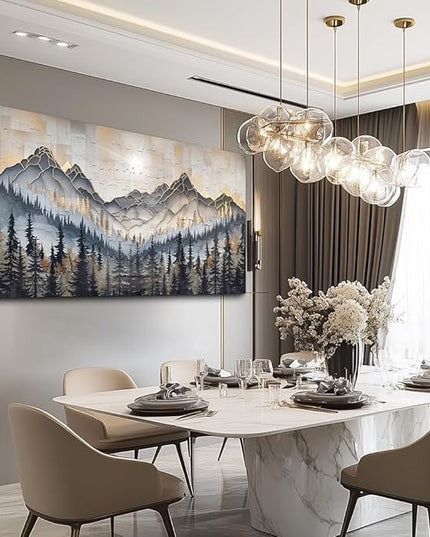 PHAOHUAXM Large Wall Art For Bedroom Wall Decor For Living Room Modern Office Dining Room Decor Abstract Ink-Wash Landscape Mountain Wall Pictures Printed Canvas Mountain Artwork Home Decor 20"X40"