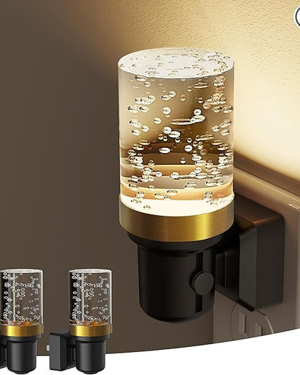 L LOHAS LED Night Light, Dimmable Night Lights Plug into Wall, 2 Pack Automatic Night Lights Plug in with Auto Light Sensor, Adjustable Brightness 3000K LED Night Light, for Bedroom Hallway Home Decor