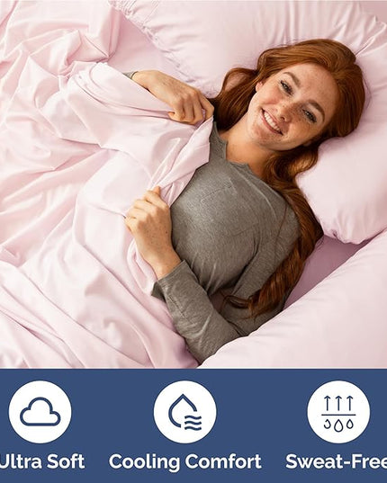 Full Size 4 Piece Sheet Set - Comfy Breathable & Cooling Bed Sheets Set - Hotel Luxury Bedding for Women, Men, Kids, Teens, Boys & Girls - Deep Pockets, Soft, Wrinkle Free - Oeko-Tex - Lavender Pink