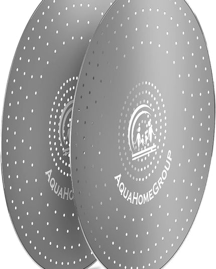 AquaHomeGroup Filtered Shower Head Replacement Spray Plates (Metal, Stainless Steel, 2-Pack)