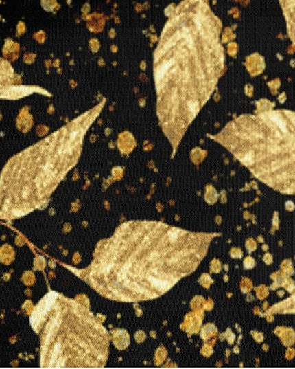King Size Gold Leaves Duvet Cover Set Trendy Floral Bedding Sets Abstract Bed Set for Girls,Boys Bedroom Decor