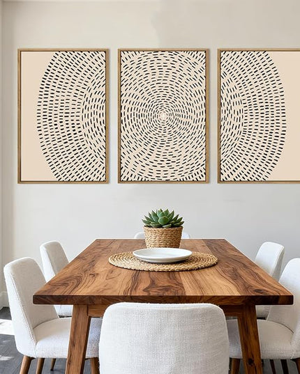 ANHUIB Jesus Wall Art 16x24 Inch Jesus Feeds The 5000 Canvas Wall Art Set of 3 Framed Christian Wall Decor Modern Abstract Art Print for Living Room Bedroom Office