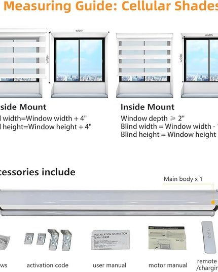 Motorized Zebra Blinds Rechargeable with Remote Blackout Cordless Zebra Shade Smart Electric Curtains for Windows and Privacy Light Filtering Roller Shades, 71" W x 72" H White