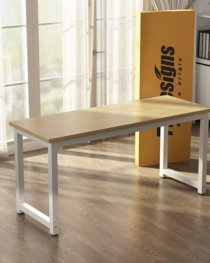 Tribesigns Computer Desk, 63 inch Large Office Desk Computer Table Study Writing Desk Workstation for Home Office, Walnut