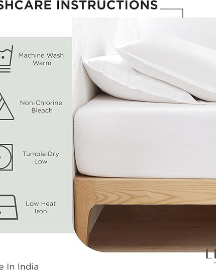 Linen Home 100% Cotton Percale Pillowcases King Size, Dove Grey, 2 Pieces of Pillow Case, Crisp and Cool Strong Bed Linen, 20 inches X 40 inches