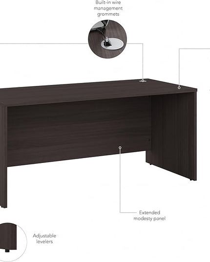 Bush Business Furniture Studio C 66W x 30D Office Desk in Storm Gray