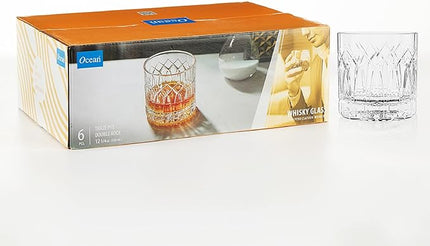 LEMONSODA Premium Double Rock Old Fashioned Whiskey Glasses - Set of 12 Cocktail Glasses for Scotch, Whiskey, Bourbon and Cognac - Vintage Arch Design (12 fl. oz.) (Arch) [2066]