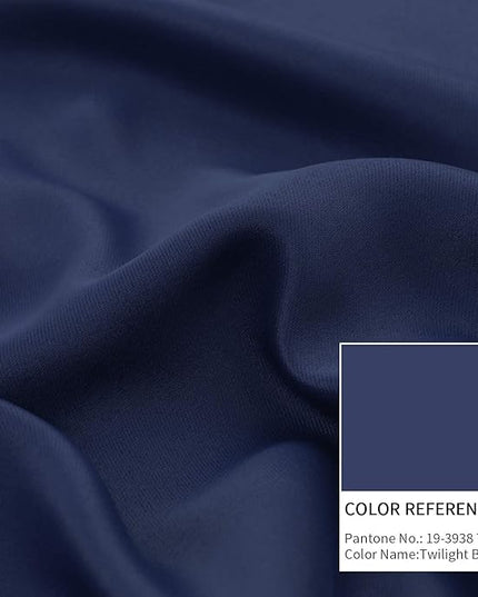 BGment Blackout Curtains for Bedroom - Grommet Thermal Insulated Room Darkening Curtains for Living Room, Set of 2 Panels, Each 46 x 72 Inch, Navy Blue