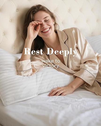 viewstar Bed Pillows Queen Size Set of 2, Hotel Collection, Down Alternative Big Pillow for Back, Stomach or Side Sleepers, Firm