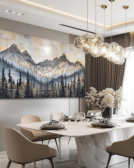PHAOHUAXM Large Canvas Wall Decor For Bedroom Large Wall Art For Living Room Dining Room Modern Office Abstract Ink-Wash Landscape Mountain Wall Pictures Artworks Home Decor Ready To Hang 30"X60"