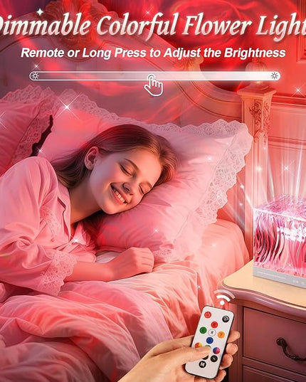 Galaxy Projector for Bedroom,18-Color Solar System Kids Night Light Projector for Bedroom,Remote Night Light for Kids Flower Lamp Tornado lamp Pink Lights,17 Year Old Girl Gift Ideas Purple Room Decor