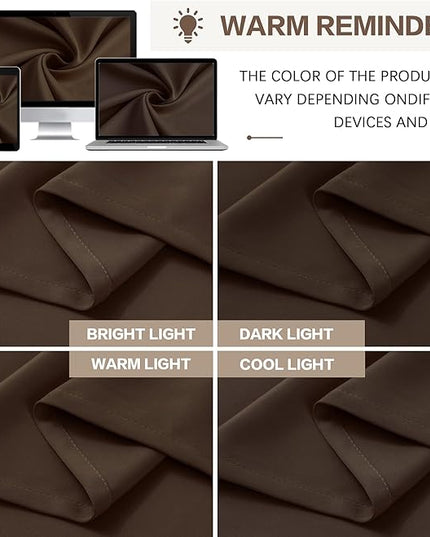 Chocolate Brown Espresso Pinch Pleated Blackout Curtains 102 Inches Long,Thermal Insulated Pinch Pleats Window Curtains Panels Drapery for Bedroom, Living Room,Office, 40" W x 102" L, Set of 2