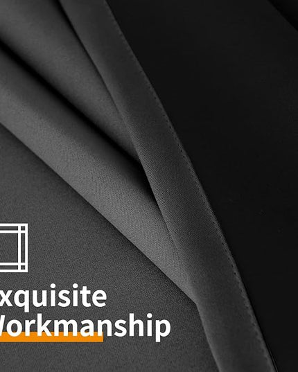 YoungsTex Dark Grey 100% Insulated Blackout Curtains 63 Inches Long for Bedroom Room Darkening Thermal Black Out Window Drapes with Grommet, 2 Panels, 42 x 63 Inch