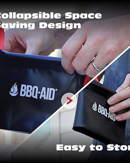 BBQ-AID Collapsible Dunk Basin – Durable Tank for Stainless-Steel Grates and Steam Grills - Perfect Partner for BBQ-AID Bristle Free Grill Brush (Basin Only)