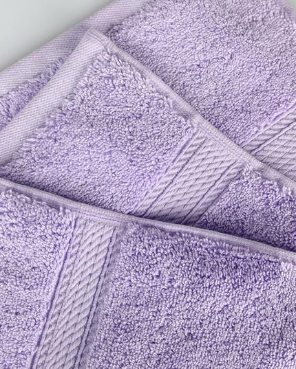 Superior Egyptian Cotton Pile Face Towel/Washcloth Set of 6, Ultra Soft Luxury Towels, Thick Plush Essentials, Absorbent Heavyweight, Guest Bath, Hotel, Spa, Home Bathroom, Shower Basics, Purple